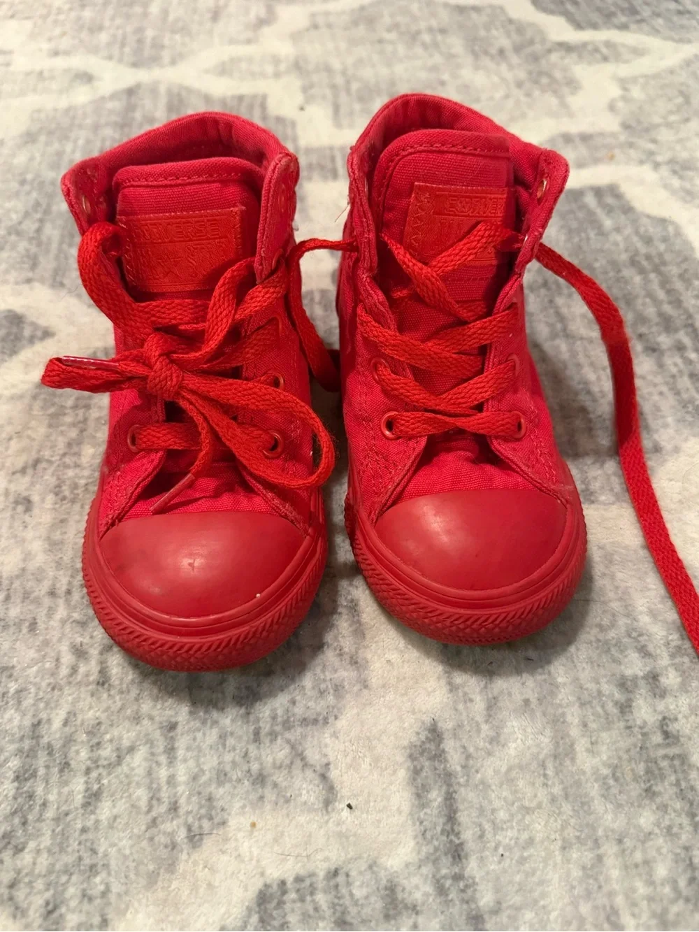 Converse Kids Red High-Top Canvas Sneakers